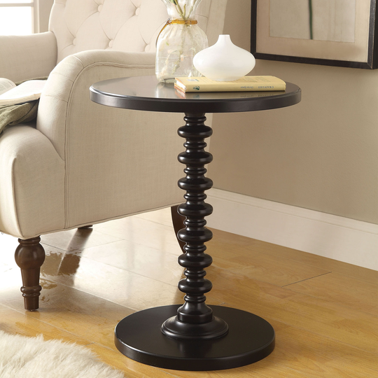 Wood Round Side Table Sofa End Table for Living