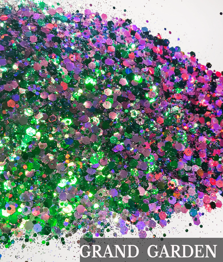 Grand Garden Color Shift Glitter, Purple To Green Mermaid Custom Mix Tumbler Glitter For Cup