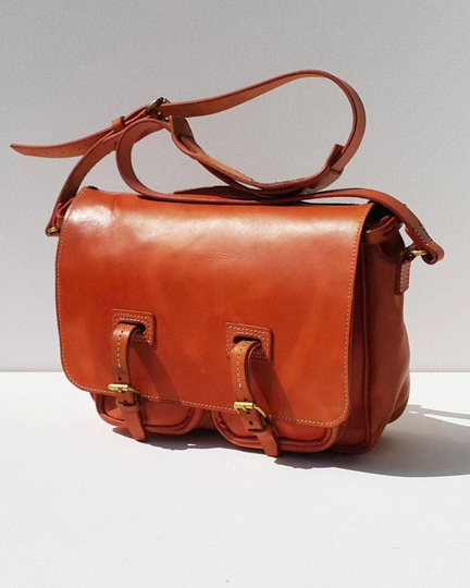 Leather Satchel Man Briefcase 12 Inch Laptop Bag