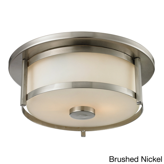 Avery Home Lighting Savannah 2-light Matte Opal Glass Flush Mount
