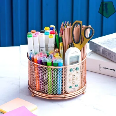 Pen Holder For Desk Workspace Organizers With Large Capacity Mesh Stand Office Supplies Storage Organize Pencil Cup Pot For Office School & Art Suppli
