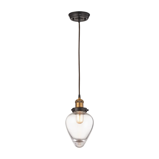 Elk Bartram 1-light LED Pendant in Oil Rubbed Bronze and Antique Brass