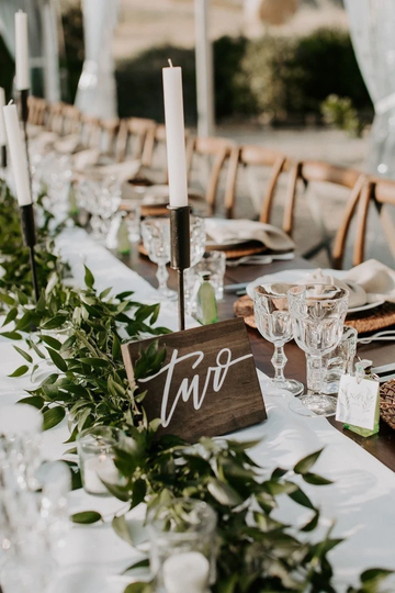 Wooden Table Numbers | Custom Freestanding Wedding Number Signs Rustic Boho Decor Engagement Signage