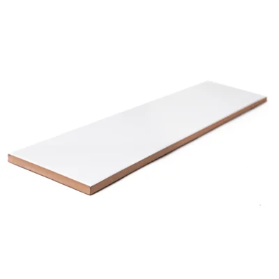 Fresno 16" x 4" Glossy Ceramic Bullnose Tile Trim in White