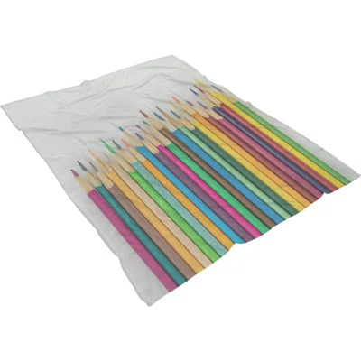 Games Colored Pencils 1 Throw Blanket