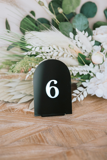 Table Numbers Arch Wedding Modern Party Event Decor, Acrylic Numbers, Shape Sign | Mar622