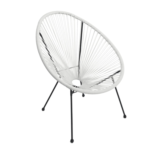 Acapulco White Resort Grade Wicker Patio Chairs - 3 Pack