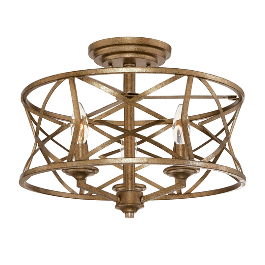 Lakewood 3 Light Semi-Flush Ceiling Mount