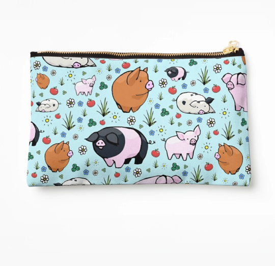 Pig Zipped Pouch, Pencil Case