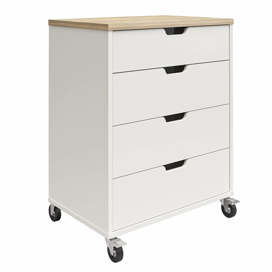 Systembuild Evolution Vantage 4 Drawer Storage Cart with Locking Casters