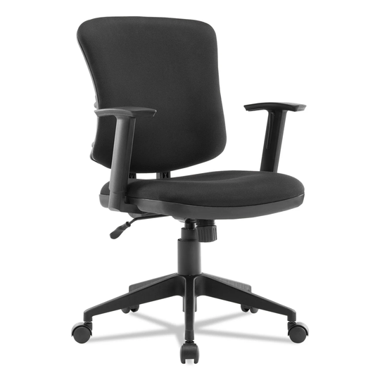Alera Everyday Task Office Chair, Supports Up To 275 Lb, 17.6" To 21.5" Seat Height, Black - 25.6" x 26" x 35.4" to 39.4"
