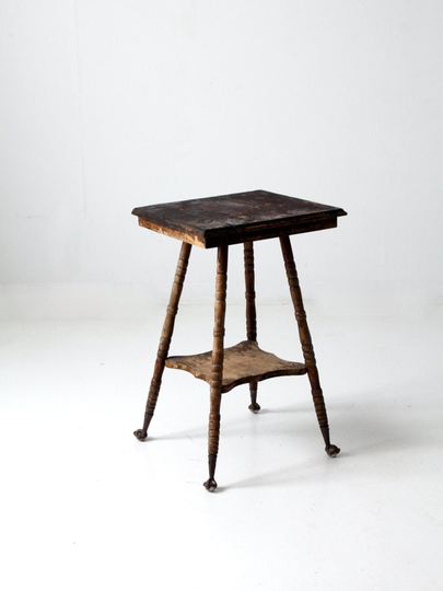 Antique Claw Foot Table, Victorian Side Table