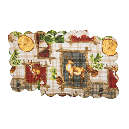 51" x 14" Bryson Retreat Woven Reversible Rustic Lodge Table Runner