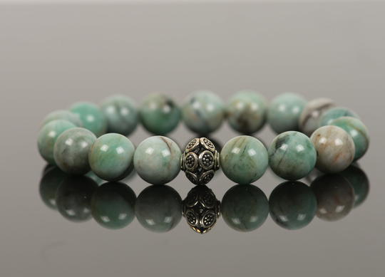 Emerald Bracelet, May Birthstone Gemstone Handmade Jewelry, 10mm Statemenet Bracelet