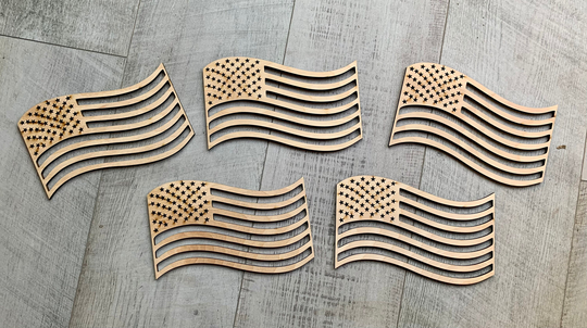 American Flag Unfinished Wood Blanks Diy Craft