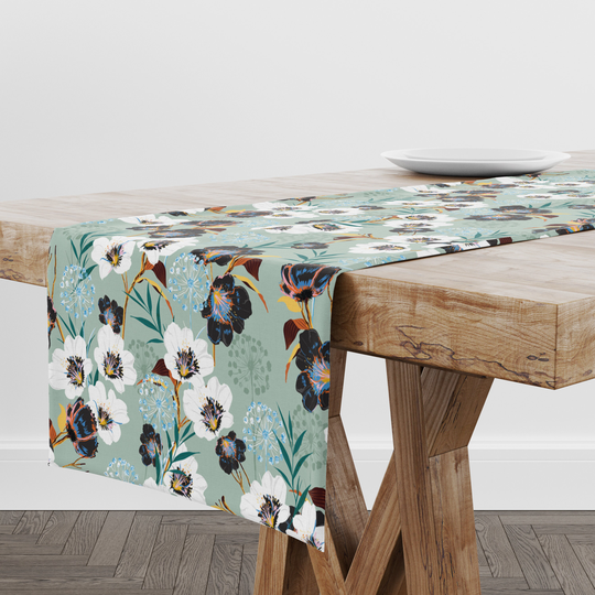 Table Runner Blooming Garden | Unique Design Decor High Quality Textile & Print Made in Eu