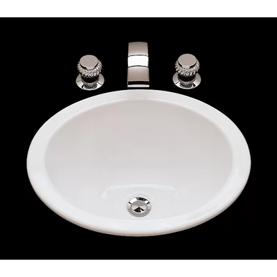 Suzanne Ceramic Circular Undermount Bathroom Sink with Overflow