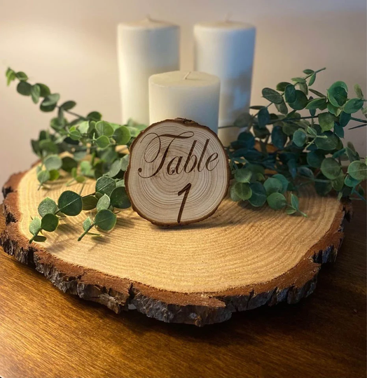 Rustic Wood Table Numbers