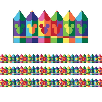 Geo Mickey Pencils Deco Trim