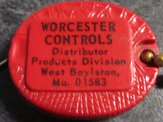 Vintage Worcester Controls Measuring Tape Keychain Advertising Collectible West Boylston Ma