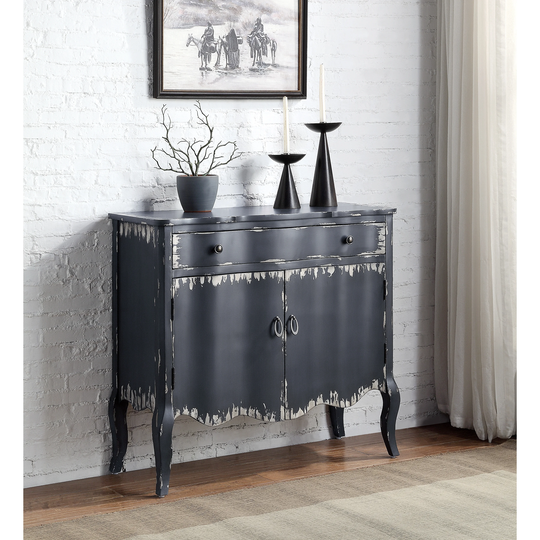 Deianira Console Table in Antique Gray Finish 36''L x 14''W x 32''H