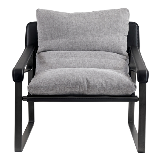 Aurelle Home Modern Iron Frame Upholstered Club Chair