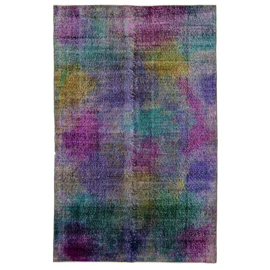 Hand-knotted Color Transition Multi Color, Wool Rug - 4'9 x 7'7
