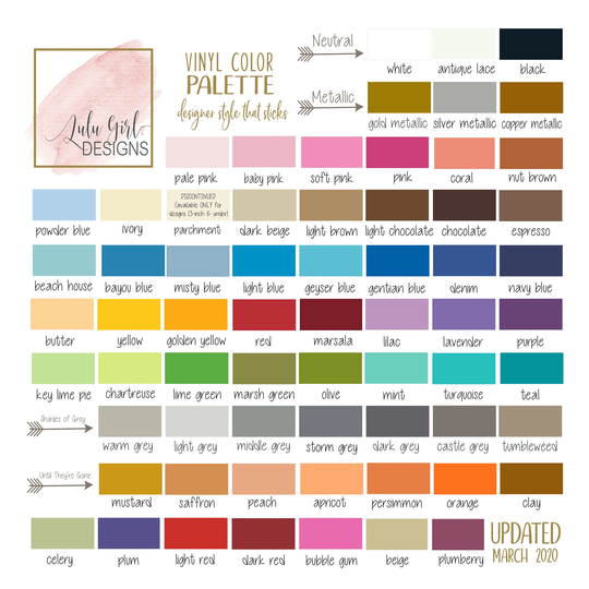 Oracal 631 Vinyl Color Samples | Swatch Or Sample Test Decal Choose 5 Colors