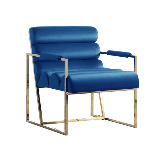 Best Master Furniture Irving Velvet Upholstered Accent Chair - Gold
