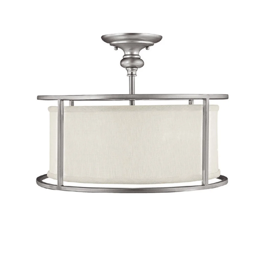 Midtown 3-light Matte Nickel Semi-Flush Mount - Matte Nickel