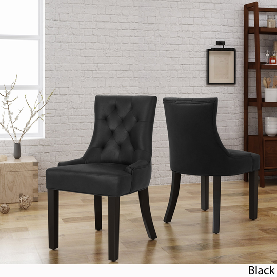 Hayden Traditional Microfiber Dining Chairs (Set of 2) by Christopher Knight Home