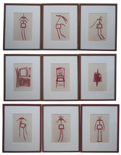 Margaret Wharton Deconstructed Chair Lithograph Suite Art Prints Expressionism