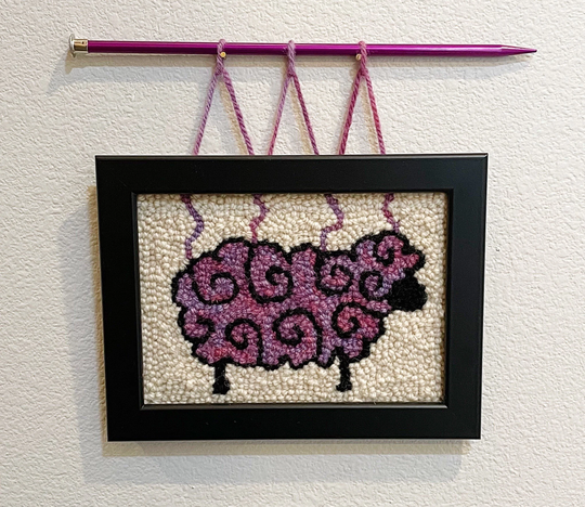 Limited Edition - Knit Sheep Oxford Fine Punch Needle Kit- For Use With The #13 Or #14 5x7 Wooden Frame