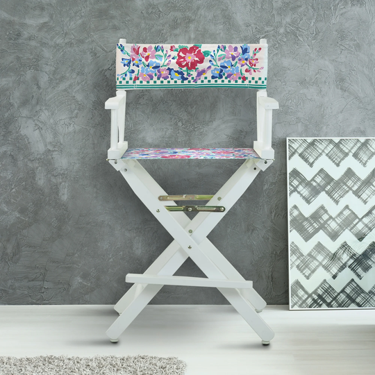24" Director's Chair White Frame-Garden Classics - 23"W x 19"D x 39.5"H