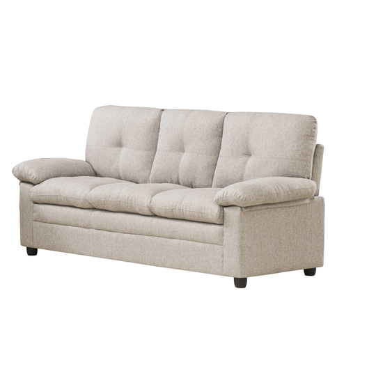 Reno Plush Tufted Microfiber Living Room Sofa