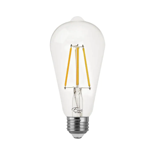 Euri Lighting LED ST19 Bulb, Dimmable, Warm White 2700K, 7W (75W Equal) - 2700K