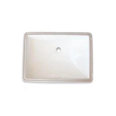 Rhythm Series Vitreous China Rectangular Undermount Bathroom Sink with Overflow