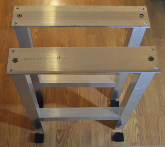 Diy H Shaped Metal Table Legs 2" Aluminum, Set Of Two | 2 Legs
