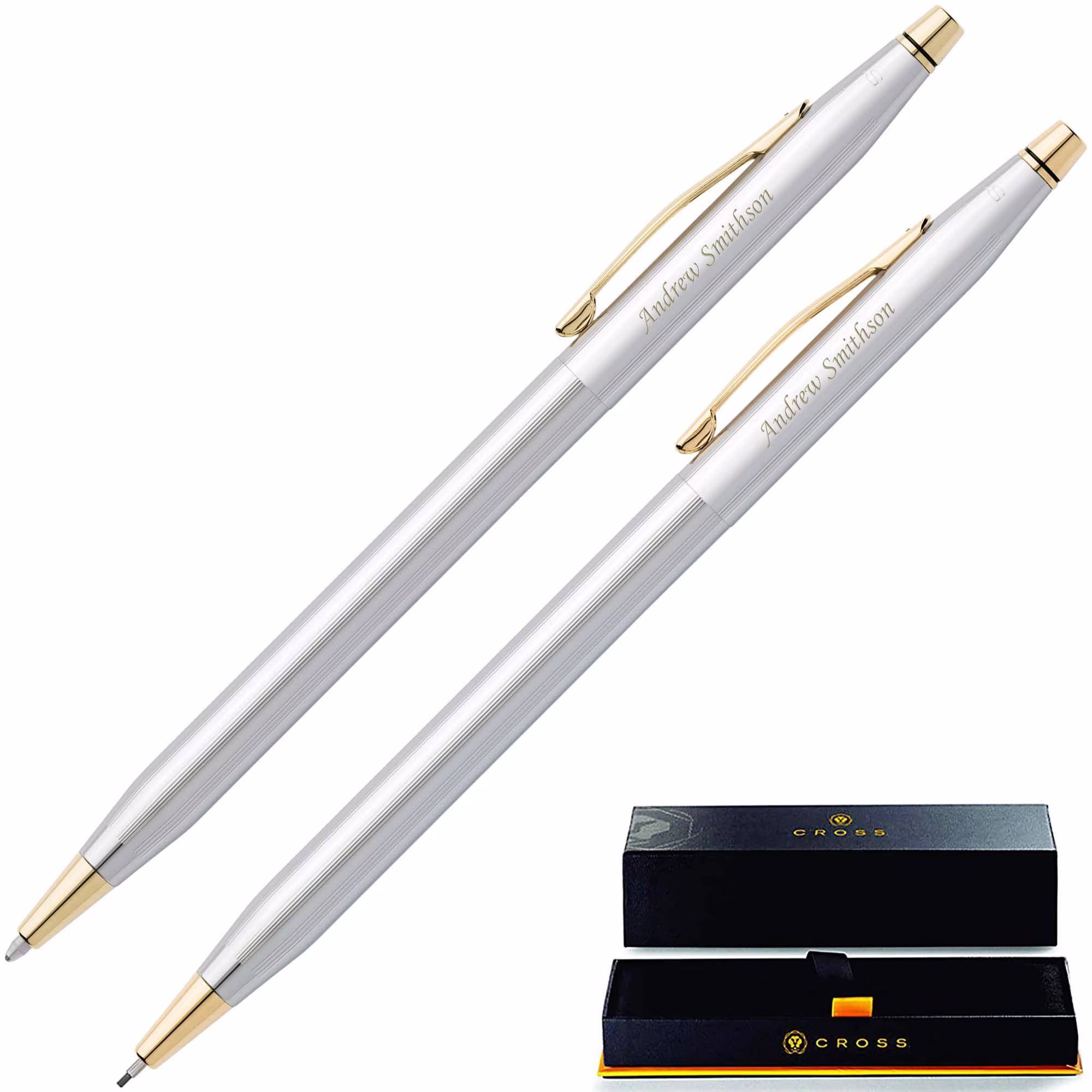 Dayspring Pens - Engraved/Personalized Cross Classic Century Medalist Pen & Pencil Set. Custom Students Gift Pen. Free USA Shipping