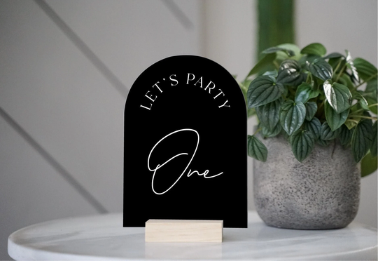 Let's Party Arch Acrylic Table Numbers - Wedding Luxe Modern
