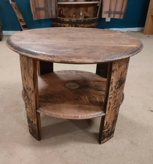 Whisky Barrel Lid Coffee Table