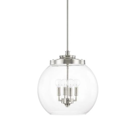 Capital Lighting Mid-Century Collection 4-light Polished Nickel Pendant