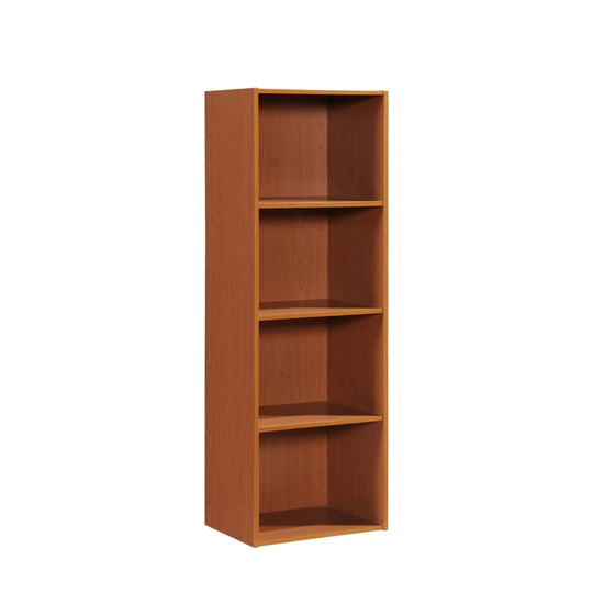 47.25" Cherry Red Multipurpose Bookcase with 4-Shelves