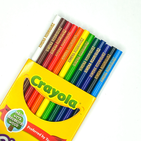 Engraved Personalized Colored Pencils - Custom Crayola Teacher Appreciation Gifts