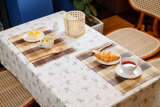 Bamboo Placemats Table Cover Handmade Placemat Rattan Rectangular Placemat For Round Table Handwoven Placemats Setting