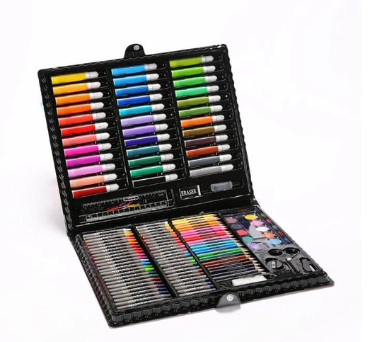 Drawing Kit For Girls - Artist Gift Set Kids Stationary Supplies Coloring Pencils Markers Pastel Paint