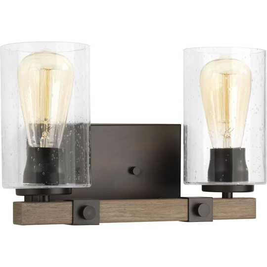 Barnes Mill Collection 2-Light Antique Bronze Bath Light