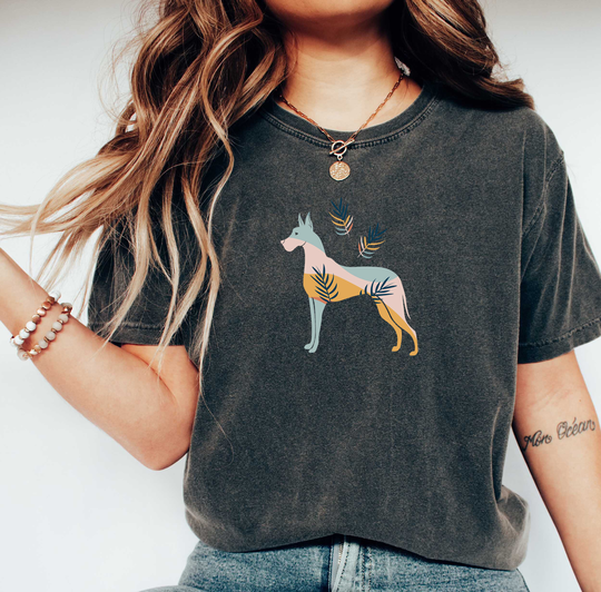 Comfort Colors Boho Shirt, Greatdane Top, T-Shirt, Comfy Oversized Dog Dog, Gift