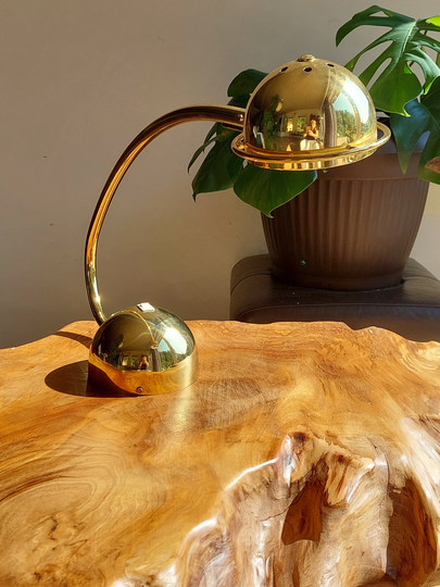 Vintage Table Lamp/Office Desk Retro Study Golden Light Sijaj Hrastnik 1970's