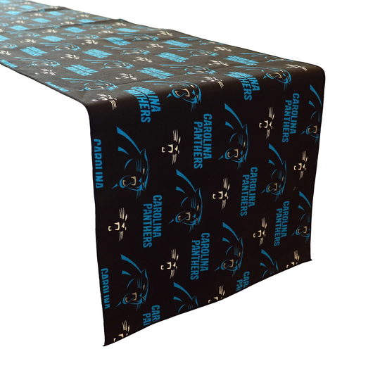 Carolina Panthers 100% Cotton Table Runner/Home Dining Décor Sports Events Holidays & Parties Tailgate Football Fans
